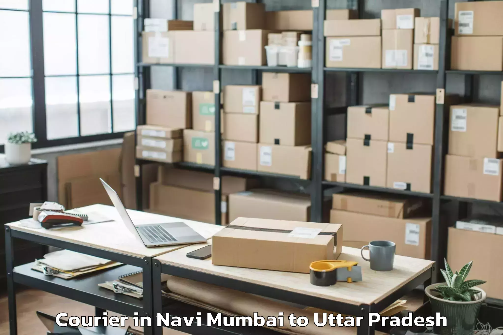 Professional Navi Mumbai to Azamgarh Courier